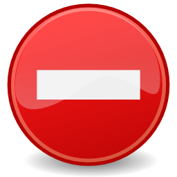 Download free red round direction prohibited icon
